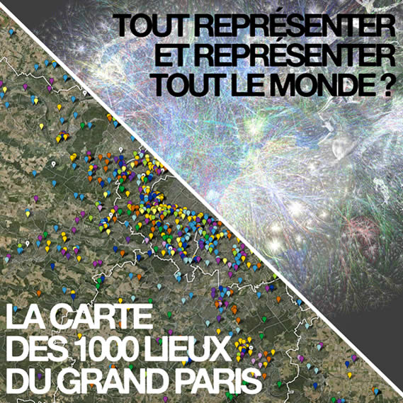 Tout représenter et représenter tout le monde ? et la présentation de la carte des 1000lieux, jeudi 20 décembre à 18h30 à l’Atelier International du Grand Paris, au dernier étage du Palais de Tokyo, 13, avenue du Président Wilson. copyright image : David Malaud
