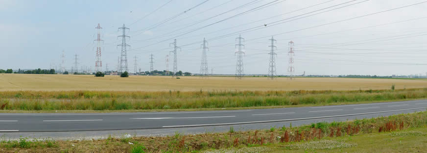 Bouqueval, lignes à haute tension