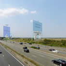 Gonesse, autoroute A1. Porte d’entrée de Roissy à Paris