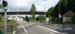Pontoise, passage à niveau